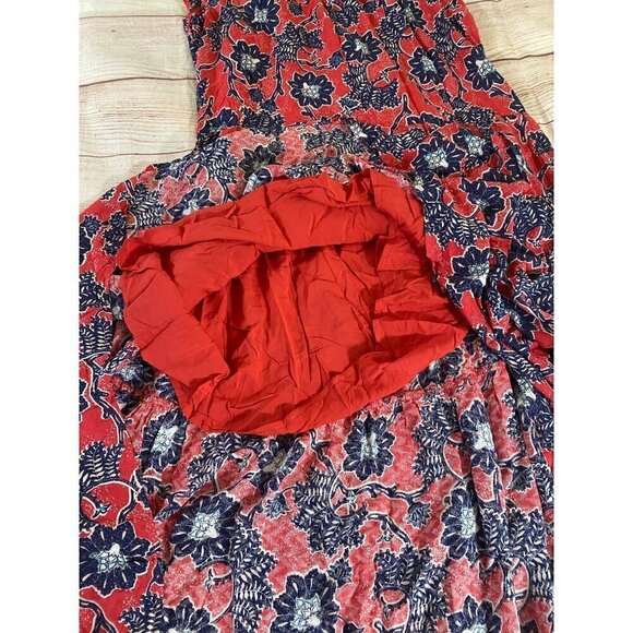 Knox Rose Women's Red Floral Bohemian Maxi Dress - Large - Picture 9 of 10